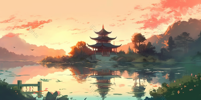著名旅游景点水墨画艺术背景,插画/手绘图,插画/手绘图库,插画/手绘图下载,插画/手绘